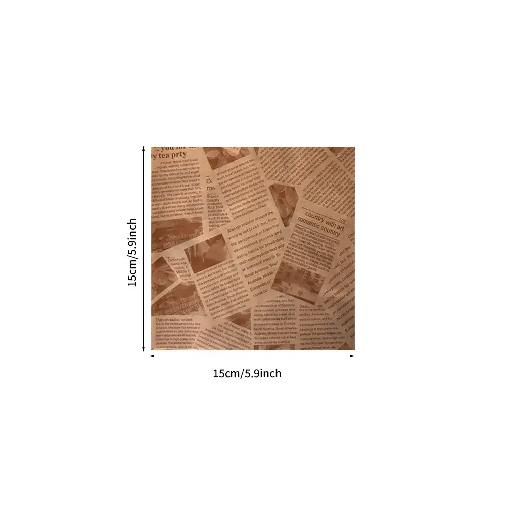 Papier Emballage Alimentaire Journal 120 Feuilles 25x25cm - Idéal Frites, Sandwichs, Fromage & Street Food