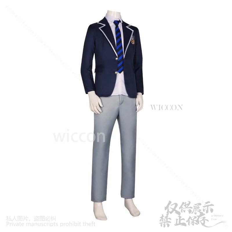 Disfraz de Isagi Yoichi DK, uniforme escolar, pantalones, peluca superior para hombre, BLUELOK, Cosplay, fiesta de Navidad y Halloween, juego de rol de Anime personalizado