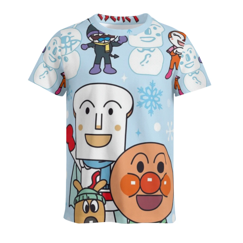 

Anpanman New Summer Round Neck Short Sleeved T-shirt for Men's Short Sleeved Top