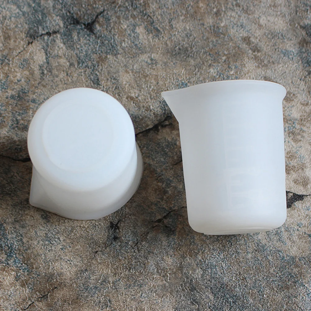 

4Pcs Silicone Measuring Cups 100ml Thick Graduated Beakers for Household Epoxy Resin Liquid Measurement Tools Smooth
