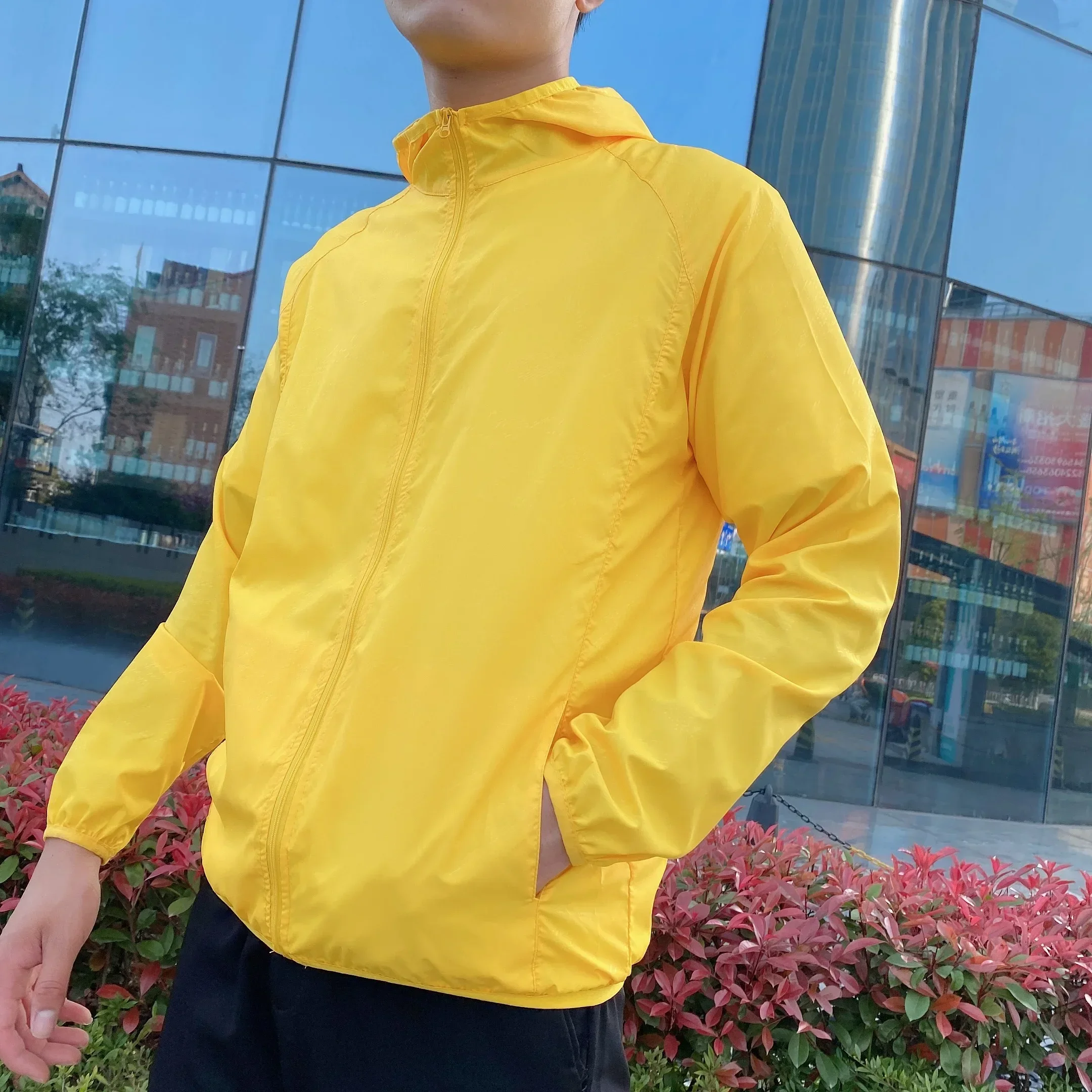 Summer Hooded Jacket with Bag Sun Protection Clothing Training Hunting Clothes Quick Dry Windbreaker Versatile Fishing Clothes
