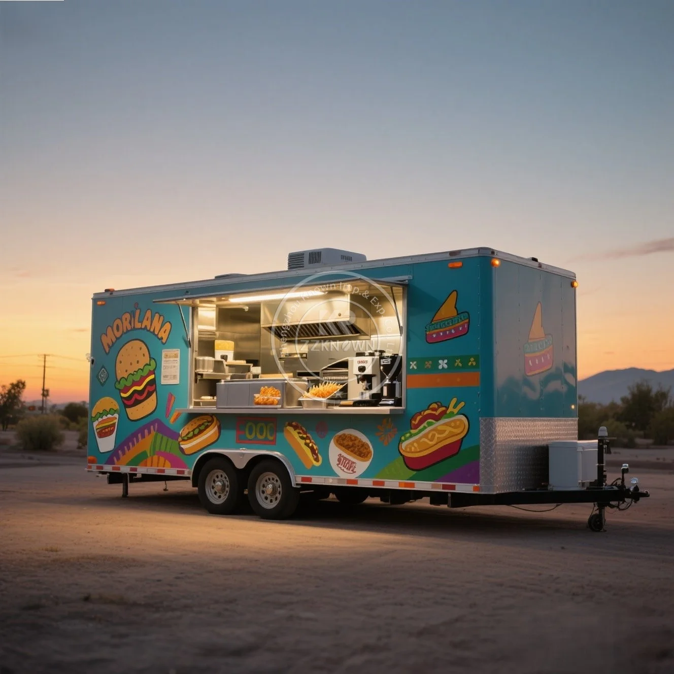 

2025 Mobile Food Cart Stainless Steel Ice Cream Carts Concession Trailer Towable Food Truck for Sale