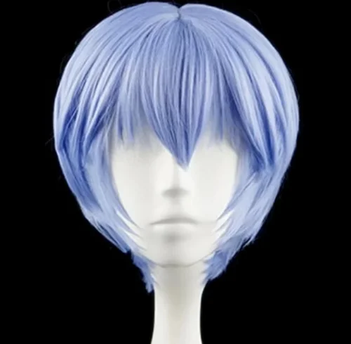 Ayanami Rei Cosplay Wig with Hair Eva Costume Wig Short Blue Anime Wig Ruri Asuka Ayanami Rei Wig Genesis Cosplay