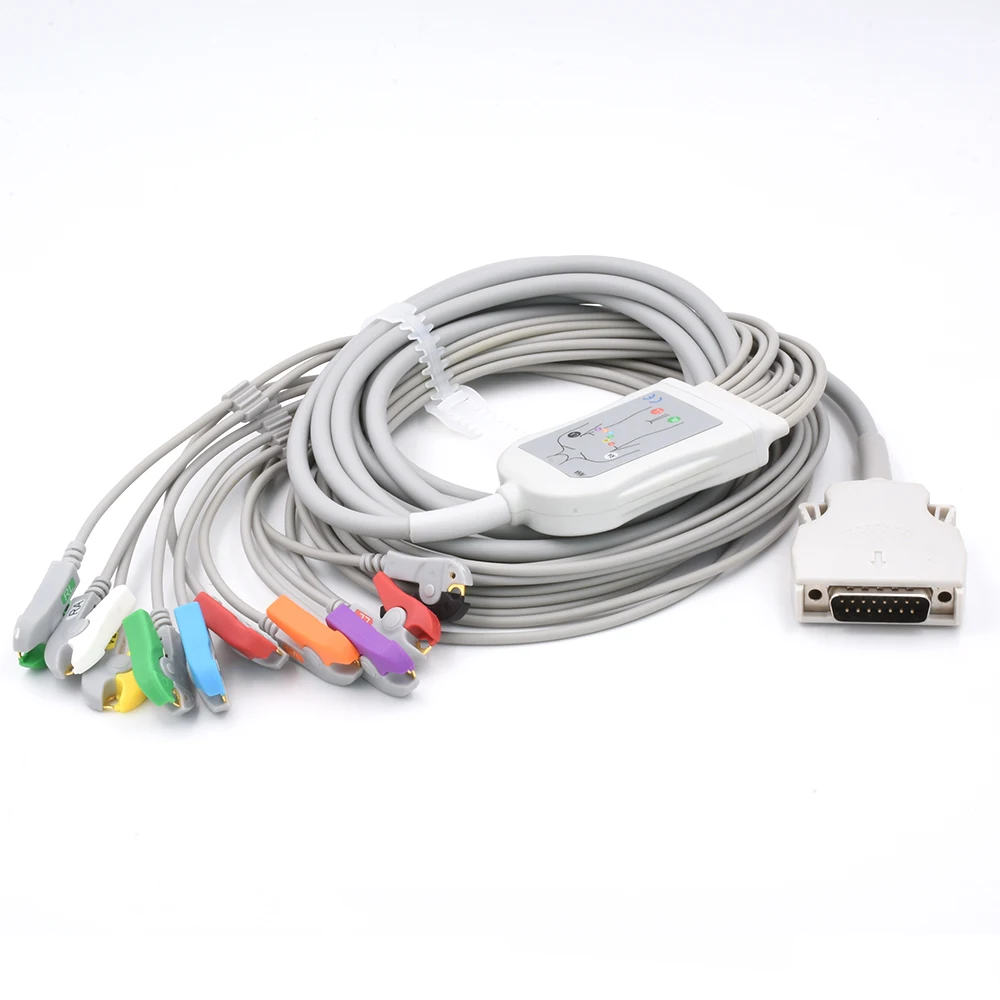 

Medical Consumables Compatible with Mortara XScribe DOS Direct-connect Cable 10 Leads Clip AHA Cable for Hospital Use