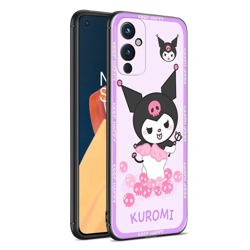 Kuromi Melody Black Silicone Phone Case For OnePlus 9R 10R 11R 12R ACE 2 Pro 2V 3V Nord CE 2 3 Lite 4 N10 N20 N30 SE 5G