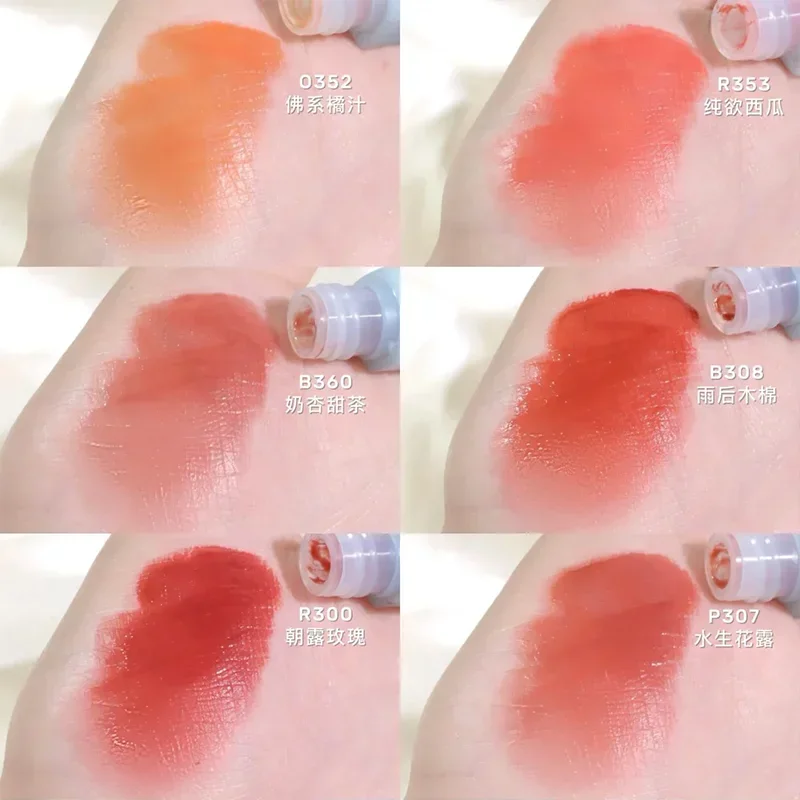 Colorkey Makeup Lipstick met zichtbare lipgloss Lage verzadiging Niet gemakkelijk te plakken aan de cup Langdurige schoonheid Leuke cosmetica