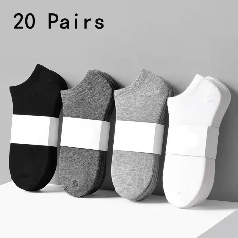 

Black Boat Socks Invisible Low Cut Non-slip Silicone No-show Ankle Casual Breathable Socks for Women Men 5/10/20 Pairs