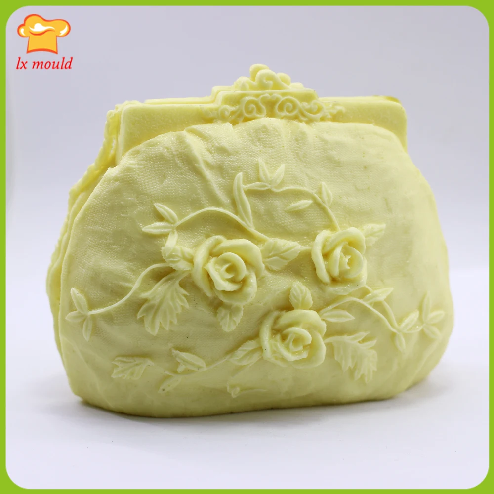 Silicone 3D Goddess Purse Candle Moulds Soap Wax Plaster DIY Handmade Mold Making Tools Vintage Bag