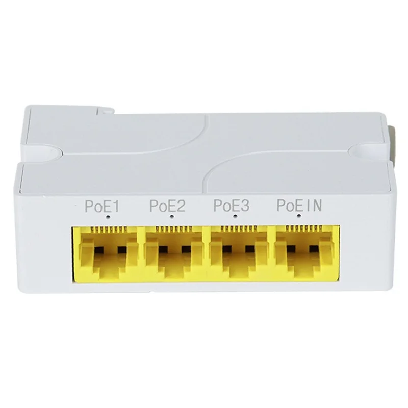 

4Pcs 3 Port POE Extender IEEE802.3Af 10/100/1000Mbps 1 To 3 Network Switch Repeater for PoE Switch NVR IP Camera AP