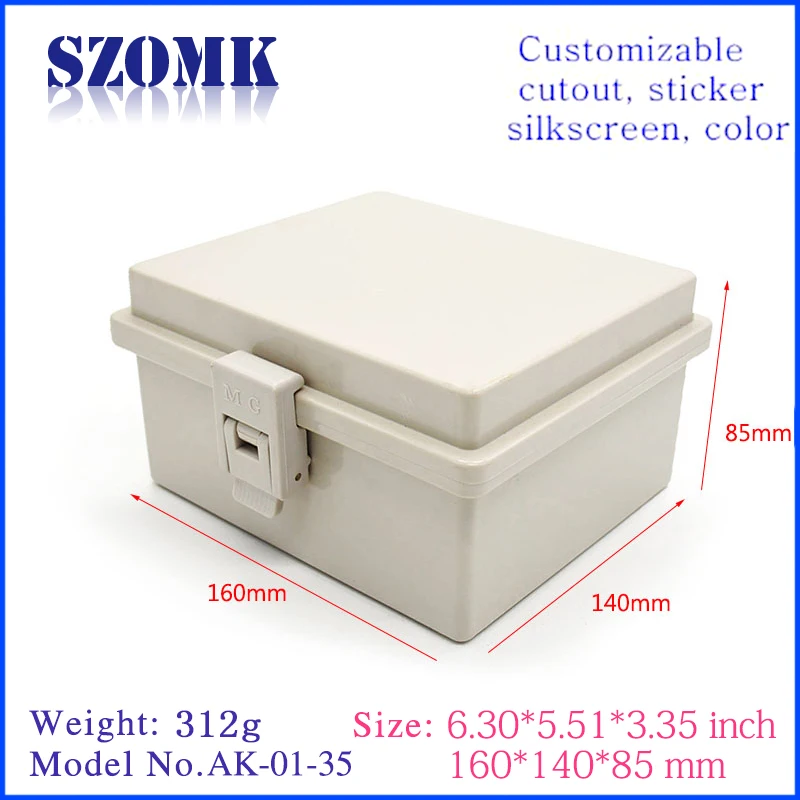 

1Piece waterproof case Power supply enclosure electronics szomk junction housing case for electronics