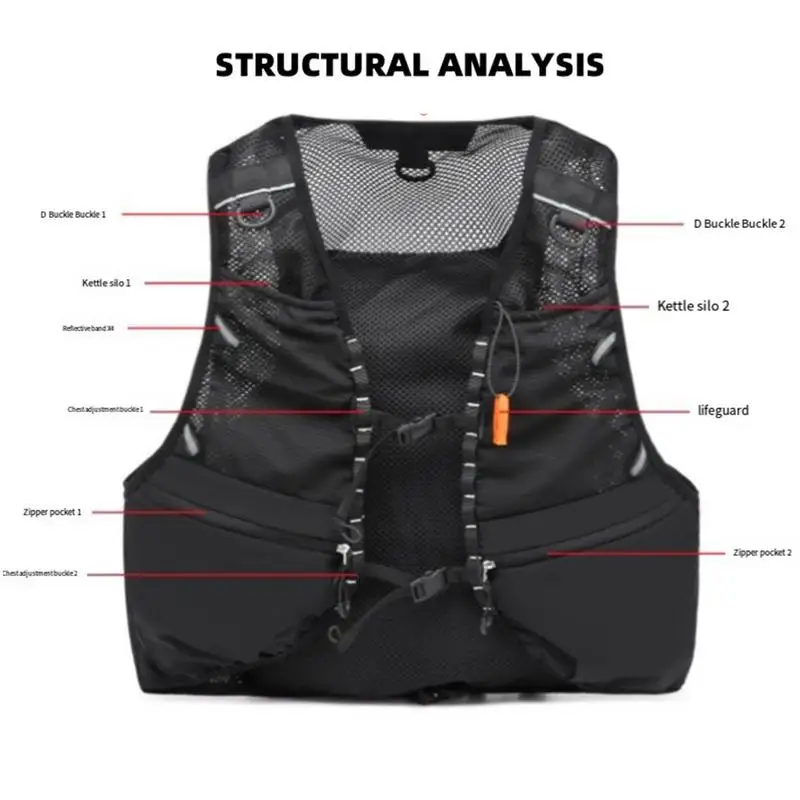 Chest Pack Cycling Water Vest Sports Utility Chest Pack With Built-In Phone Holder For Workouts Running Cycling