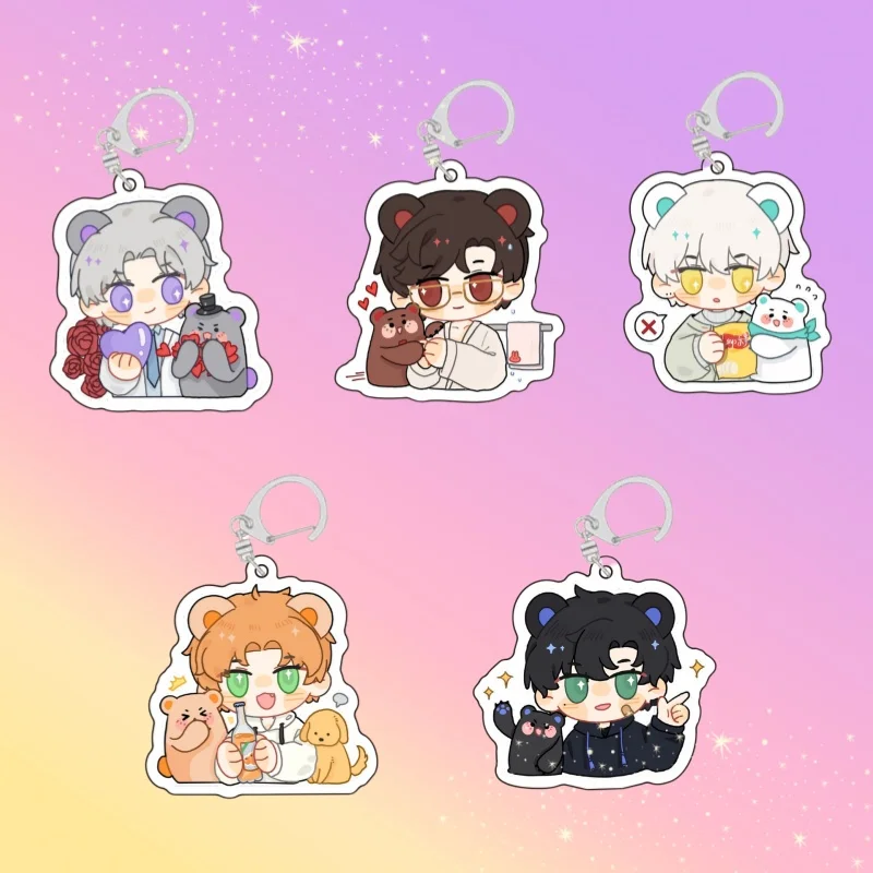 

5Cm Acrylic Key Buckle for Light and Night Evan Charlie Su Sariel Jesse Osborn Q Version Anime Peripheral Pendant Creative Gift
