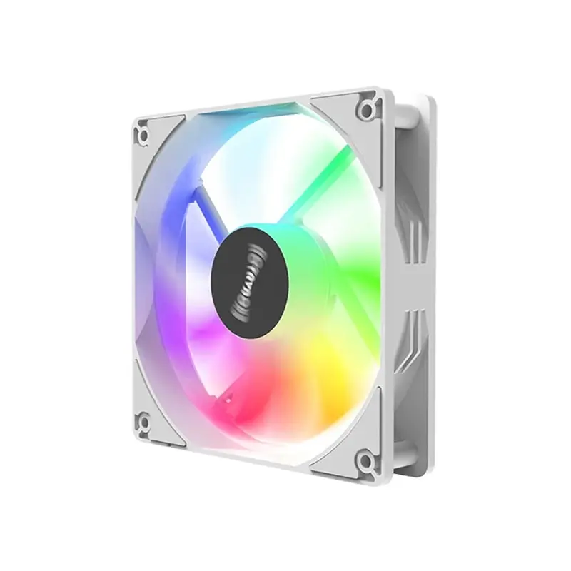 PC-Gehäuselüfter, 120 mm, 12 V, RGB, zyklischer Spiegel, Lichteffekt für Desktop-Computer, Wärmeableitung, bunt, innen und außen, leuchtend – Detail 7