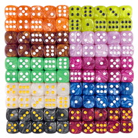 10Pcs Dice D6 16mm Gambling Dice Marble Effect Dots Dice Game Accessories Toy and Gift