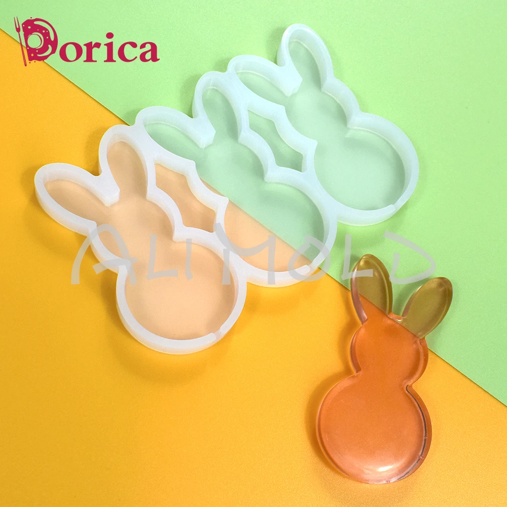 Dorica Easter Rabbit/Egg Epoxy Lollipop Mold Diy Sugar Chocolate Silicone Mold Cake Decorating Tool Kitchen Bakeware Accessories