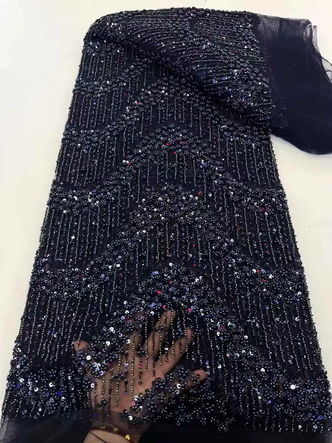 아프리카 3D 골드 레이스 패브릭 2025 고품질 레이스 프렌치 메쉬 레이스 패브릭 스팽글 페르시 나이지리아 럭셔리 웨딩 드레스