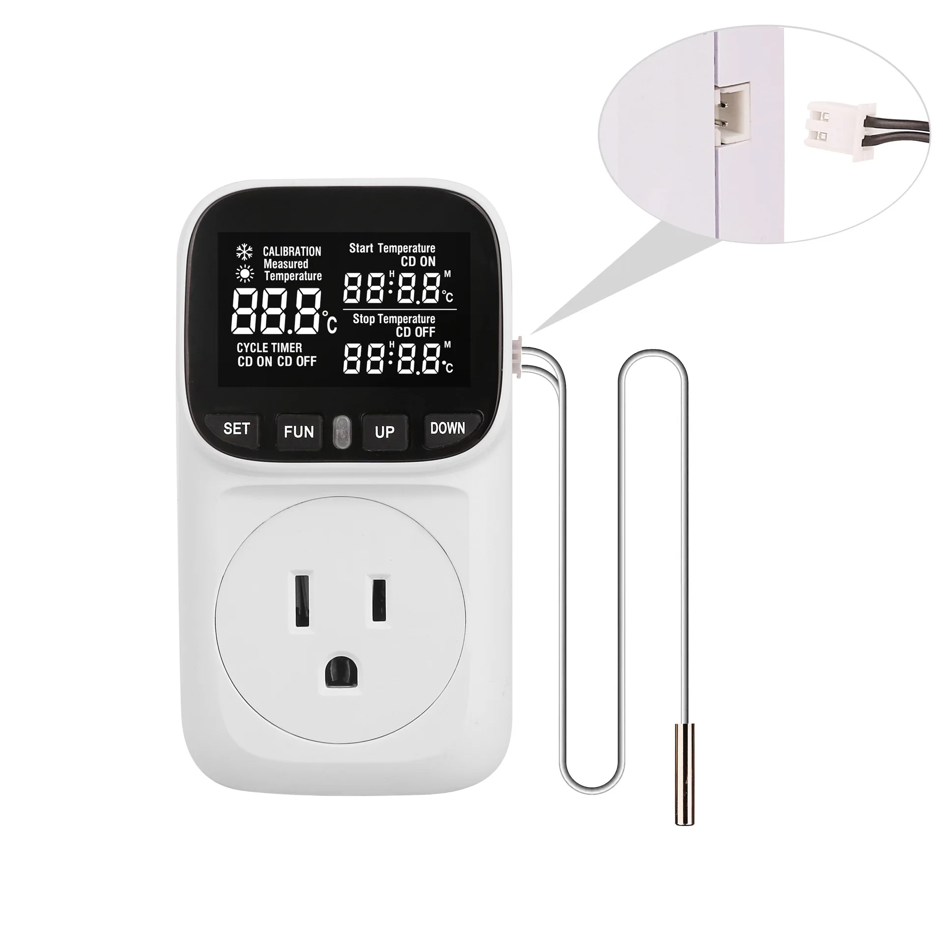 Backlight temperature control socket, temperature control switch control socket, countdown, greenhouse constant temperature