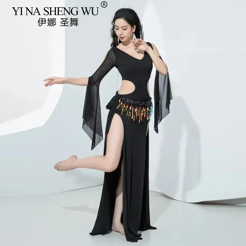 

Saidi Competiton Robe Clothing Belly Dance Dress Women New Folk Shaabi Baladi Training Dress Oriental Dance Performance Costumes