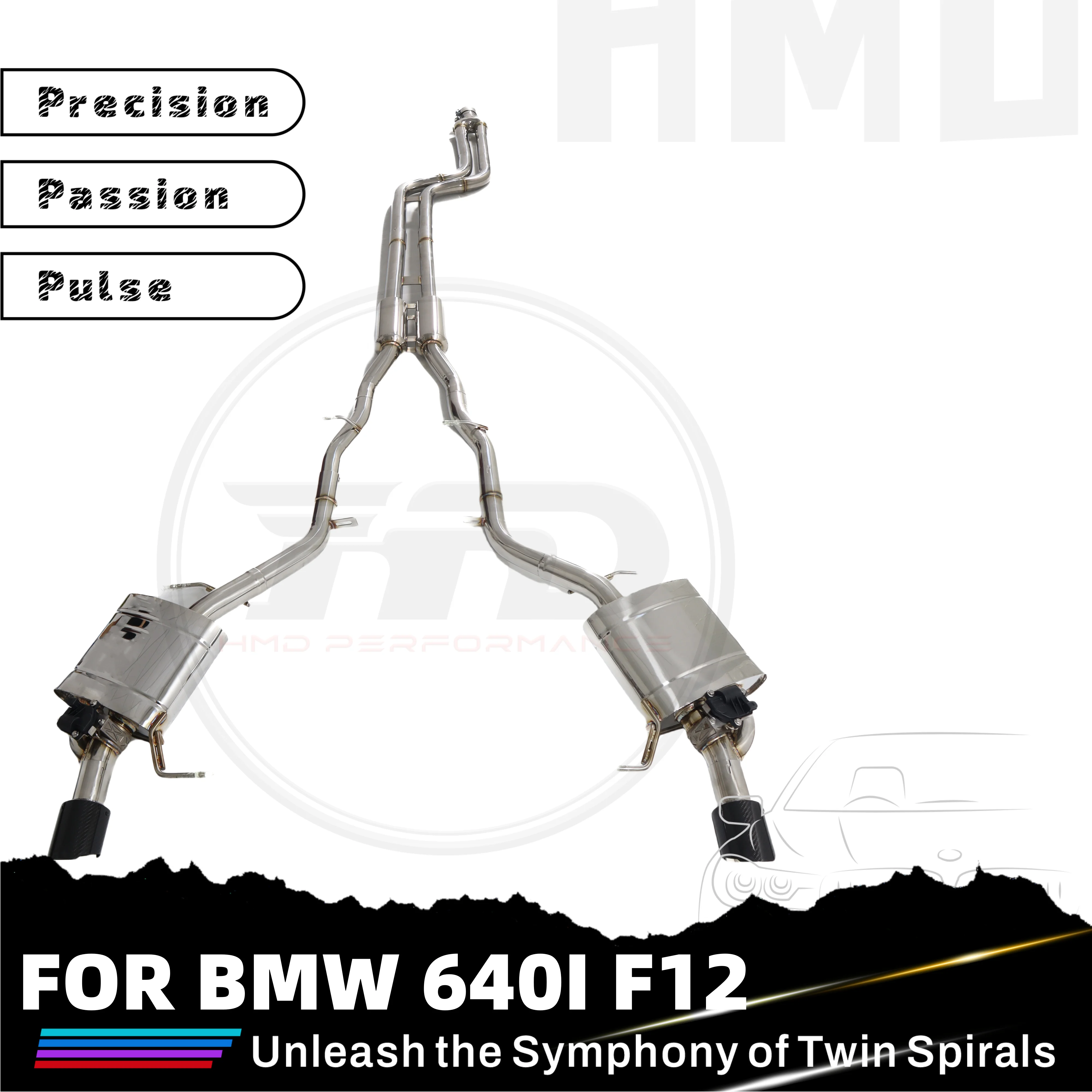 

Catback For BMW 640i F12 HMD Stainless Steel Muffler With Valve High Performance Exhaust Pipe Auto Parts