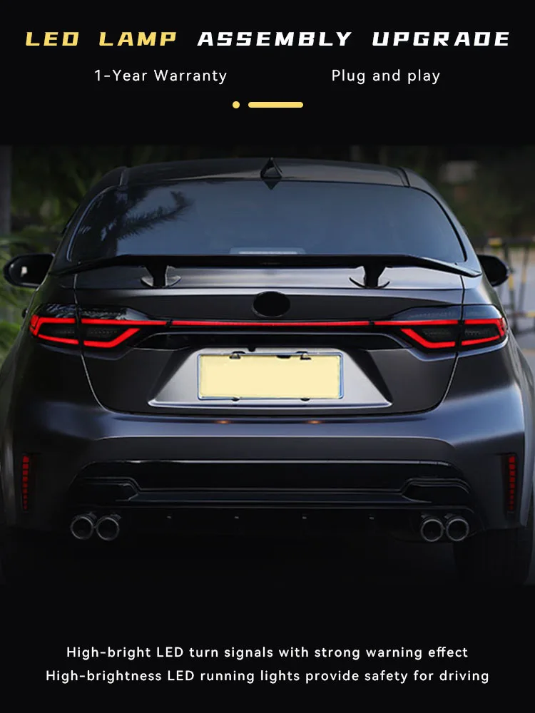 Car Lights For Toyota Corolla 2019 2020 2021 2022 2023 Highlight LED DRL Assembly Automotive Dynamic Taillight Tool Accessories