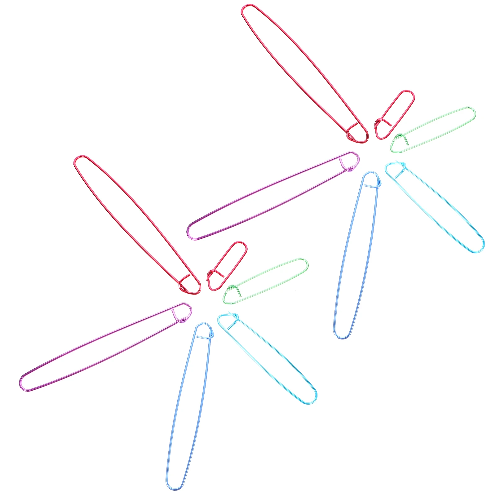 

12Pcs Colored Stitch Holder Metal Knitting Stitch Holders Secure Locking Clip for Knitting Crochet Yarn Crafts Travel Home Use