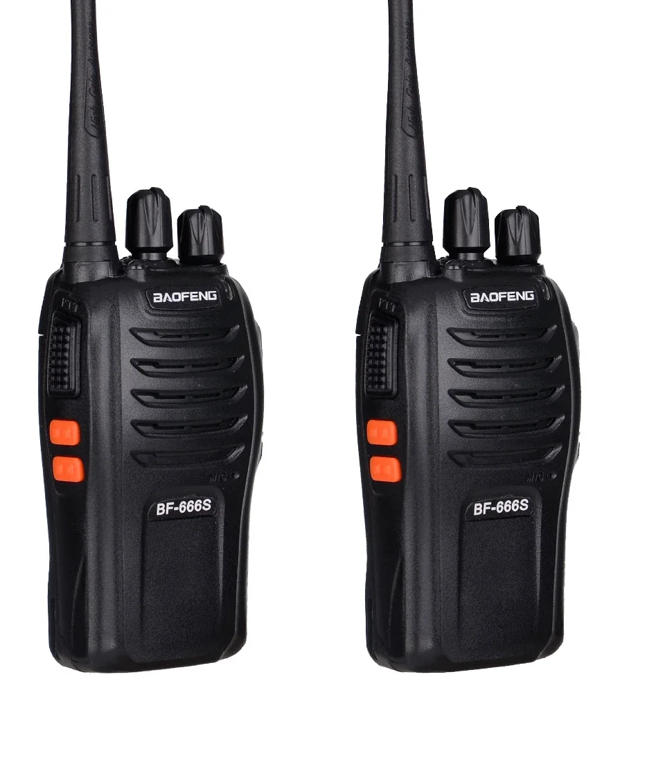 1 Paar Baofeng Walkie Talkie Uhf 400 Naar 470Mhz Tweeweg Radiostation Transceiver Communicator Usb Opladen 666S