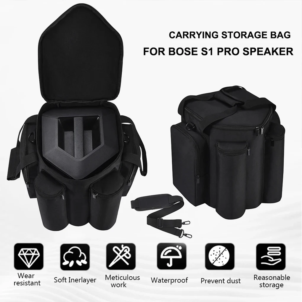 Carrying Storage Bag for Bose S1 PRO Large Capacity Carry Case Shoulder Bag Portable Handbag Anti-Fall Speaker Accessories