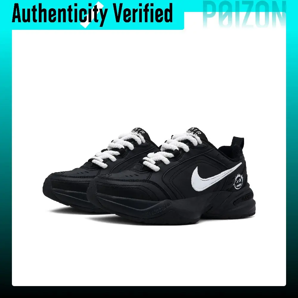 Nike Air Monarch 4 Chunky Sneakers Unisex Low-top Black 415445-001（Team1690-）