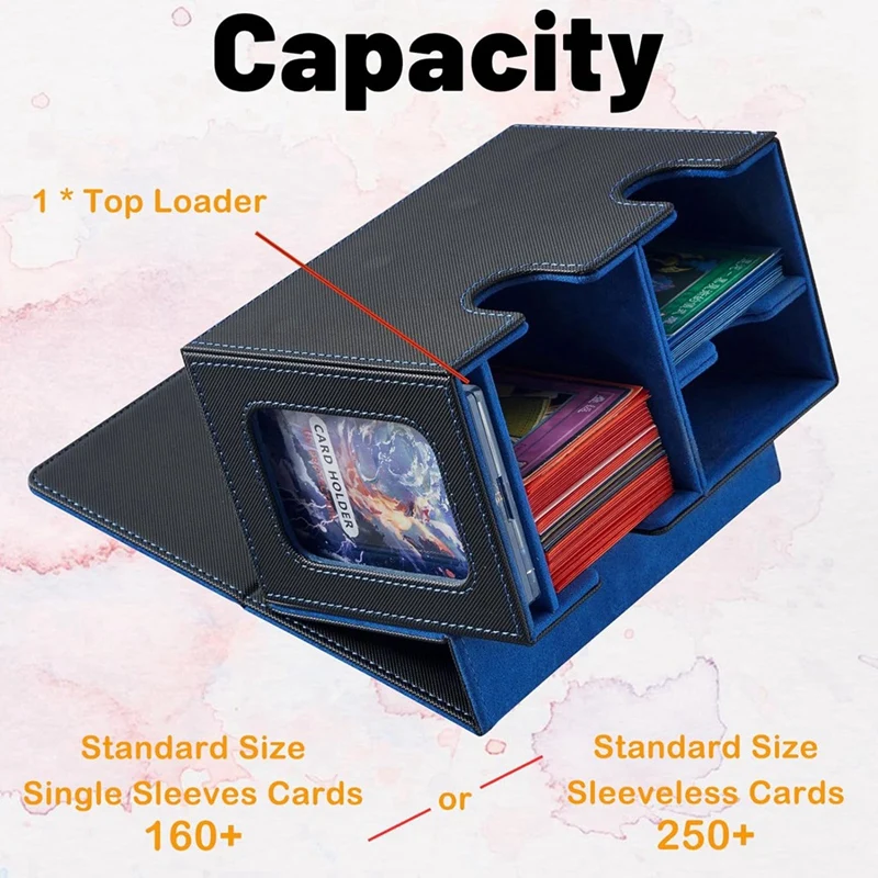 Card Deck Box Card Display With Dice Tray Deck Box Deck Box Holding 160+ Trading Card Storage Box Deck Box