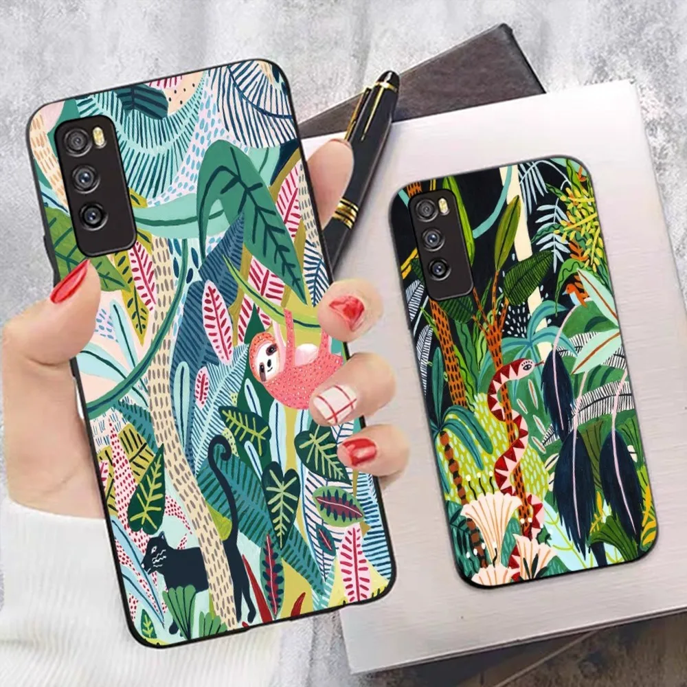 Tropical Jungle Print Leopard Phone Case For Huawei Mate 10 20 30 40 50 lite pro Nova 3 3i 5 6 SE 7 pro 7SE