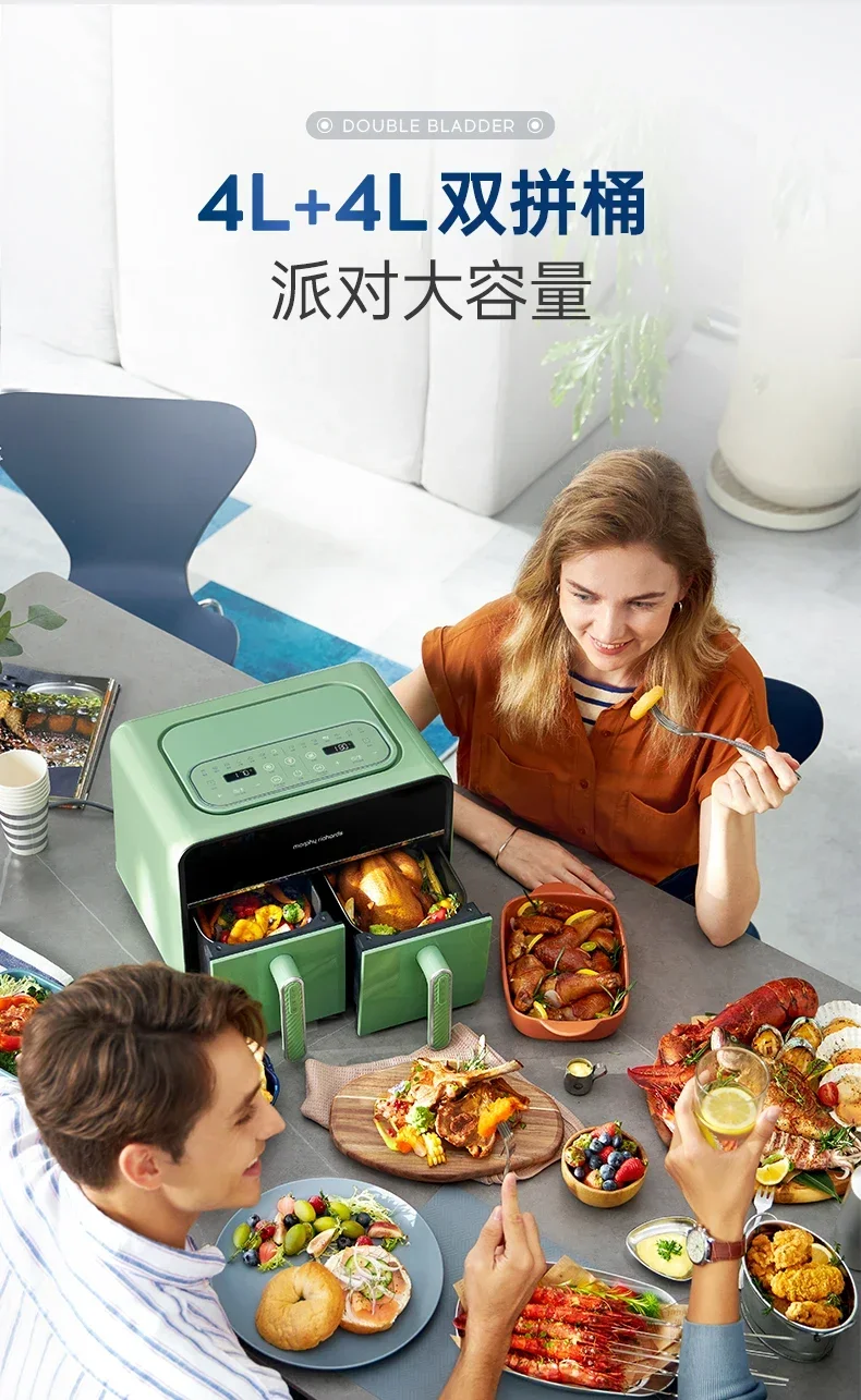 220V Multi-functional Electric Air Fryer with Large Capacity and Visualized Smart Control for Home Use