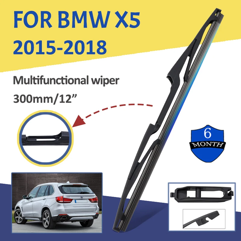 

12" Car Rear Windshield Soft Rubber Wiper HD Quiet Automotive Wiper Car Accessories For BMW X5 2015-2018