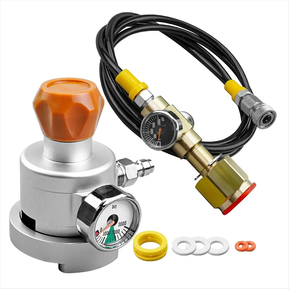 A72P Soda Filling Co2 Adapter W/Horse & Soda Maker Accessories, Quick Connect Pressure Gauge Refill Adapter