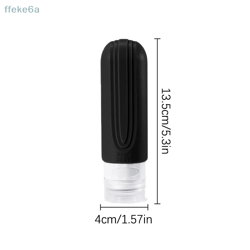 ขวดซิลิโคนสำหรับเดินทางขนาด 90 มล./ชุด ขวดบีบเปล่าแบบกันรั่ว สำหรับใส่แชมพู ครีมนวดผม โลชั่น