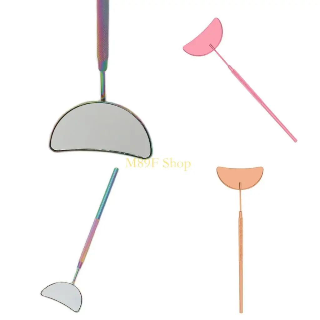 M89F espelho extensão cílios ergonômicos com maquiagem semicírculos para uso do salão