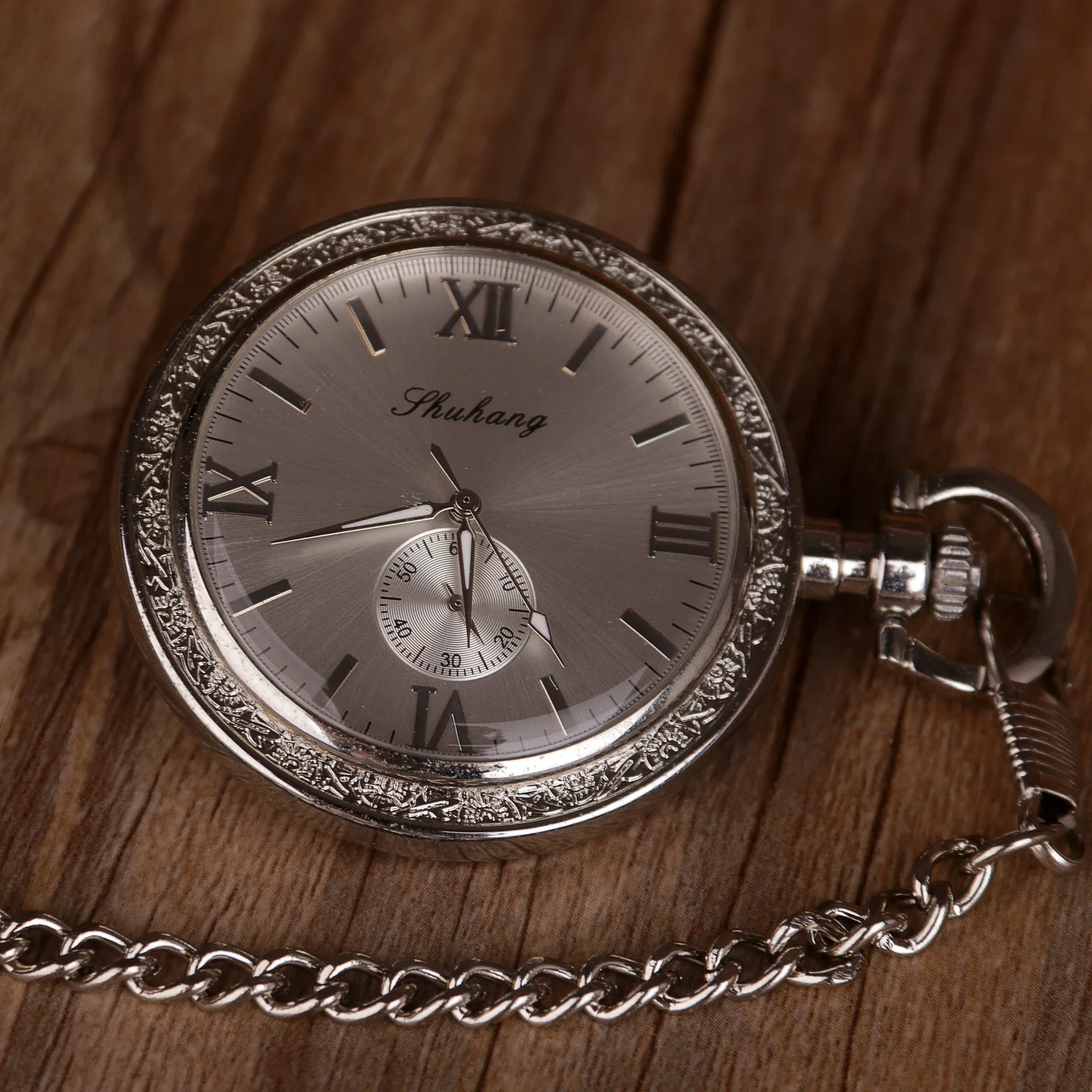 Römische Ziffer Taschenuhr mechanische minimalist ische Mode Vintage Halskette Anhänger Uhr Anhänger Uhren für Männer Frauen