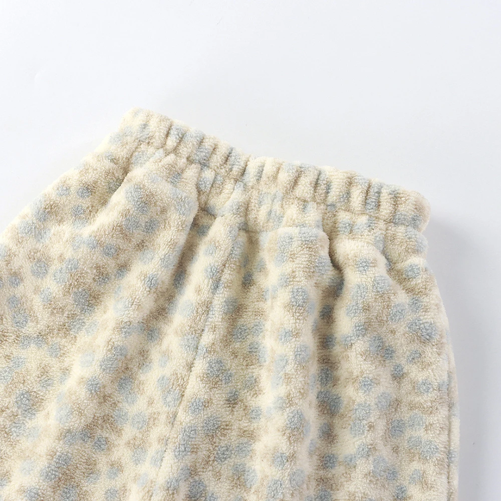 1-12T Winter Fleece-gefüttertes Mädchen-Homewear-Set Kinder-Pyjamas für Jungen Kinder-Sets und Outfits Kinderkleidung Mädchen 2-teilig – Detail 5