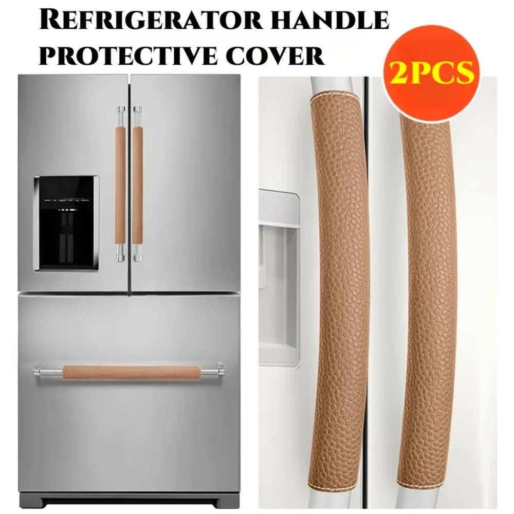 Faux Leather Kitchen Refrigerator Door Handle Covers Microwave Anti Slip Cover Dishwasher Anti Collision Cover Home Accessories