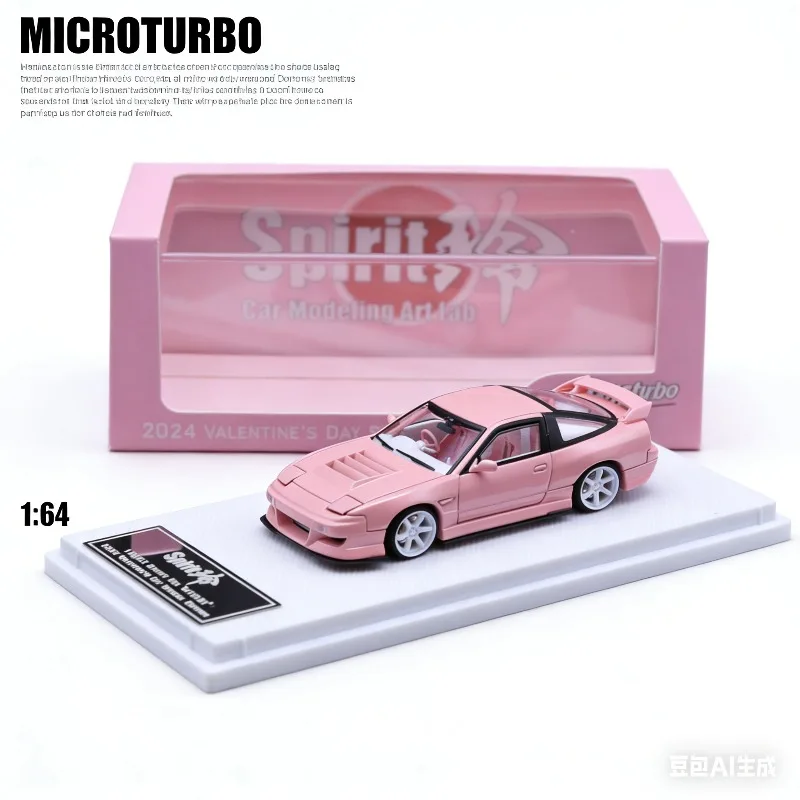 

Модель автомобиля MT 1/64 180SX, лимитированная серия ко Дню святого Валентина, реалистичная статическая модель из сплава, игрушка для мальчиков, предмет коллекционирования для взрослых, декоративный элемент.