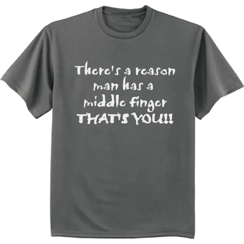 Funny Mens T Shirt Middle Finger Rude Clothing Apparel