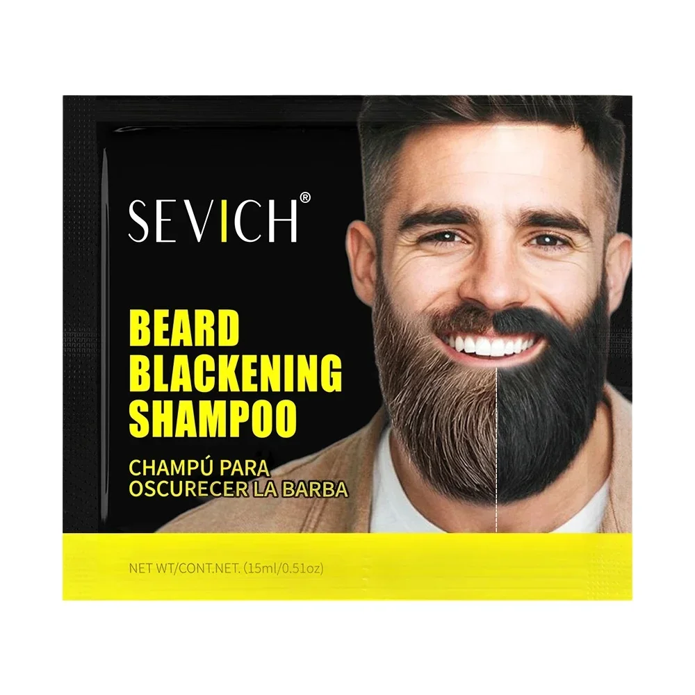 Men Beard Coloring Dye Shampoo Beard Paint Instant Hair Dye Black Beard Shampoo Natural Temporary Black Moustache Shampoo