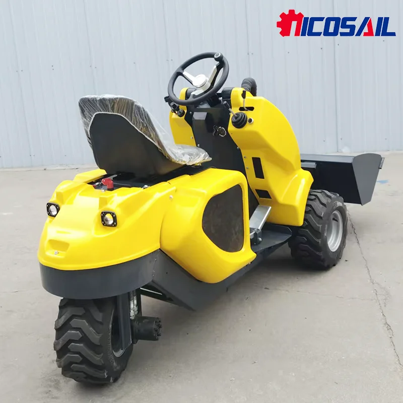 

Multi-Accessory 3-Wheel Drive Mini Skid Steer Loader for Warehouse Front Loader Use