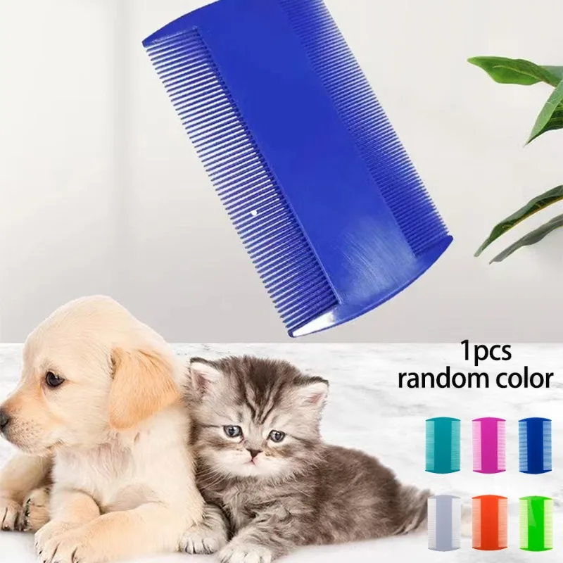 Dog Double Side Combs Pet Bath Comb puppy Cleaning and Beauty Plastic Row Flea Comb Dog Hair Combs Supplies