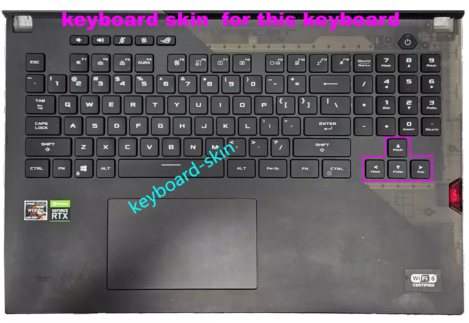 US Keyboard TPU Protector Skin Cover for Asus ROG Strix Scar G17 G733Q G733QS G733QR G733QSA (Version 2) laptop
