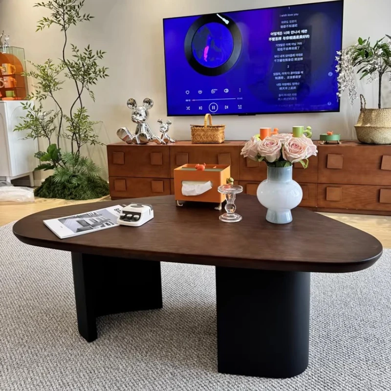 Retro Solid Wood Tea Table,minimalist Living Room,wooden Tea Table,homestay Designer,wooden Heterosexual Creative Tea Table