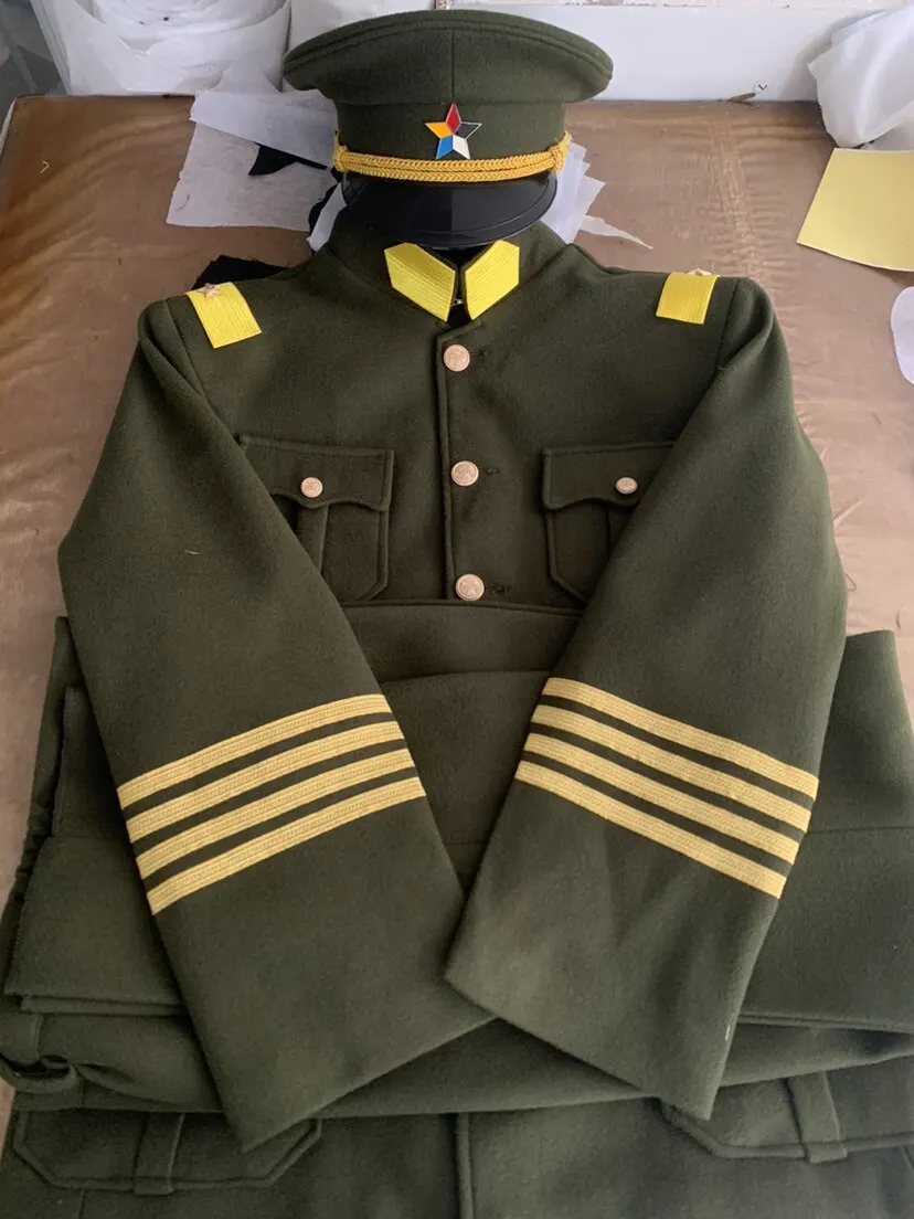 New script: Kill cosplay, handsome cloak, warlord, woolen performance, Republic of China Anti Japanese War coat set