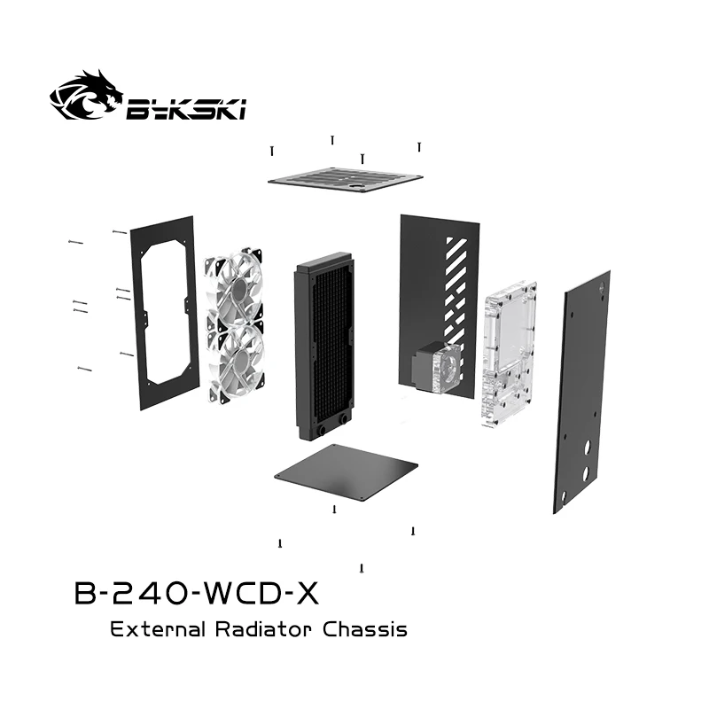 Imagem -06 - Uso Externo Refrigerado a Água do Radiador de 240 mm de Bykski para o Computador do Servidor Que Refrigera B240-wcd-x