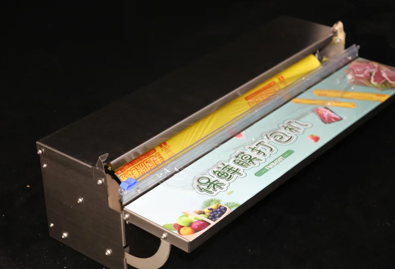 เครื่องเคลือบตัดฟิล์ม PE เครื่องซีลผักซุปเปอร์มาร์เก็ต เครื่องบรรจุฟิล์มเก็บผลไม้สด