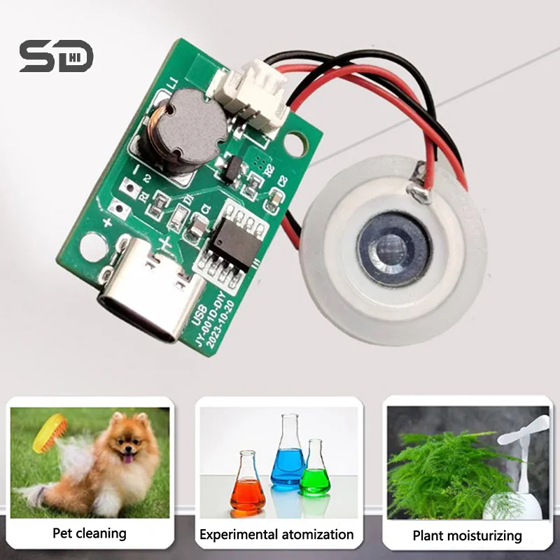 DC 5V Switchable Four Spray Humidifier Module Atomization Control Board DIY Ultrasonic Atomizer TYPE-C Interface