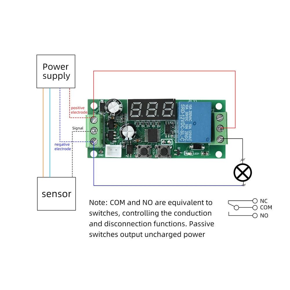DC 5V/12V/24V Zeitrelais-Trigger Countdown-Timer LED-Anzeige mit Tastensteuerung – Detail 10